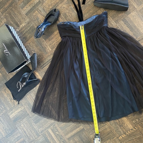 Andrew GN | Cocktail Empire Cut/Strapless Dress; Turquoise & Lapis Stones; Small - Picture 13 of 16